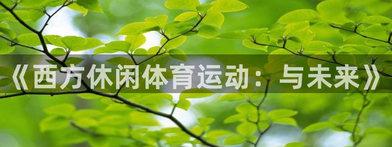 捷豹体育能赢钱么：《西方休闲体育运动：与未来》