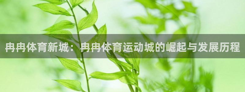 捷豹体育app官方下载：冉冉体育新城：冉冉体育运动城的崛起与发展历程